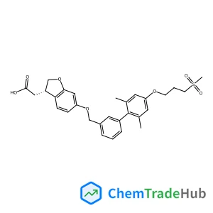 [(3S)-6-({2',6'-Dimethyl-4'-[3-(methylsulfonyl)propoxy]-3-biphenylyl}methoxy)-2,3-dihydro-1-benzofuran-3-yl]acetic acid