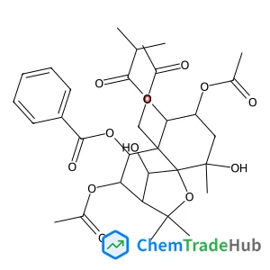 1,2,4,6,8,9,14-Heptahydroxydihydro-β-agarofuran; (1α,2α,4β,6β,8β,9α)-form, 9-Benzoyl, 14-O-(2-methylpropanoyl), 1,2,8-tri-Ac