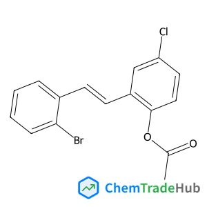 (E)-2-(2-bromostyryl)-4-chlorophenyl acetate Chemical_Structure_Of