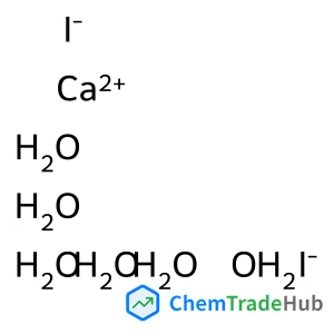 Calcium iodide, hexahydrate structure