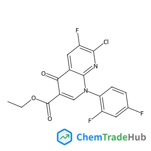 Ethyl 7-chloro-1-(2,4-difluorophenyl)-6-fluoro-4-oxo-1,4-dihydro-1,8-naphthyridine-3-carboxylate