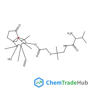 (1S,2R,3S,4S,6R,7R,8R,14R)-3-Hydroxy-2,4,7,14-tetramethyl-9-oxo-4-vinyltricyclo[5.4.3.0~1,8~]tetradec-6-yl {[2-methyl-1-(D-valylamino)-2-propanyl]sulfanyl}acetate