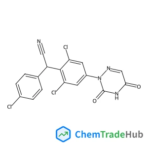 (4-Chlorophenyl)[2,6-dichloro-3-(3,5-dioxo-4,5-dihydro-1,2,4-triazin-2(3H)-yl)phenyl]acetonitrile