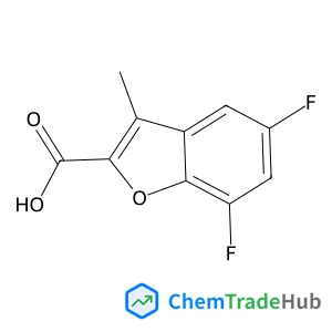 5,7-Difluoro-3-methyl-1-benzofuran-2-carboxylic acid structure 5,7-Difluoro-3-methyl-1-benzofuran-2-carboxylic acid structure
