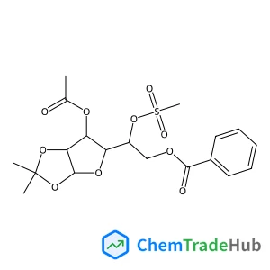 3-O-Acetyl-6-O-benzoyl-1,2-O-isopropylidene-5-O-(methylsulfonyl)-alpha-D-glucofuranose