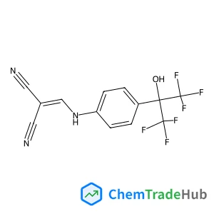 (((4-(2,2,2-TRIFLUORO-1-HYDROXY-1-(TRIFLUOROMETHYL)ETHYL)PHENYL)AMINO)METHYLENE)METHANE-1,1-DICARBONITRILE