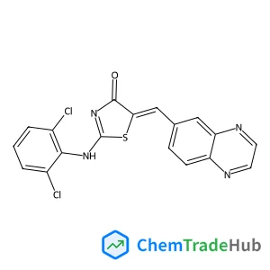 (5Z)-2-[(2,6-Dichlorophenyl)amino]-5-(6-quinoxalinylmethylene)-1,3-thiazol-4(5H)-one