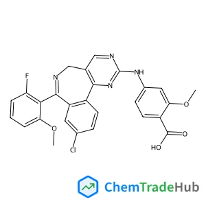 4-{[9-Chloro-7-(2-fluoro-6-methoxyphenyl)-5H-pyrimido[5,4-d][2]benzazepin-2-yl]amino}-2-methoxybenzoic acid