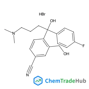 4-[4-(Dimethylamino)-1-(4-fluorophenyl)-1-hydroxybutyl]-3-(hydroxymethyl)benzonitrile hydrobromide