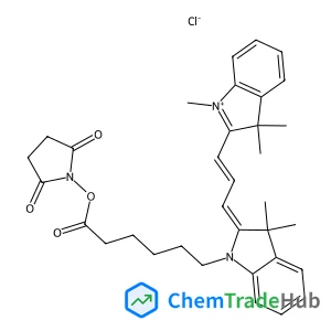1-{6-[(2,5-Dioxo-1-pyrrolidinyl)oxy]-6-oxohexyl}-3,3-dimethyl-2-[(1E,3Z)-3-(1,3,3-trimethyl-1,3-dihydro-2H-indol-2-ylidene)-1-propen-1-yl]-3H-indolium chloride