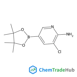 3-Chloro-5-(4,4,5,5-tetramethyl-1,3,2-dioxaborolan-2-yl)-2-pyridinamine structure 3-Chloro-5-(4,4,5,5-tetramethyl-1,3,2-dioxaborolan-2-yl)-2-pyridinamine structure