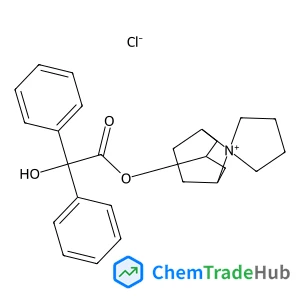 (1S,3S,5R)-3-[(2-hydroxy-2,2-diphenylacetyl)oxy]-8lambda5-azaspiro[bicyclo[3.2.1]octane-8,1'-pyrrolidin]-8-ylium chloride