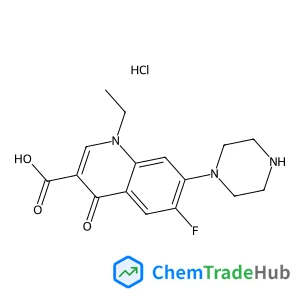 1-Ethyl-6-fluoro-4-oxo-7-(1-piperazinyl)-1,4-dihydro-3-quinolinecarboxylic acid hydrochloride (1:1)