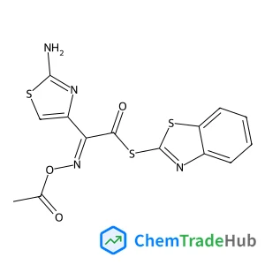 S-1,3-Benzothiazol-2-yl (2Z)-(acetoxyimino)(2-amino-1,3-thiazol-4-yl)ethanethioate