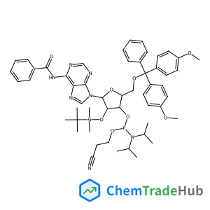 N-Benzoyl-5'-O-[bis(4-methoxyphenyl)(phenyl)methyl]-3'-O-[(2-cyanoethoxy)(diisopropylamino)phosphino]-2'-O-[dimethyl(2-methyl-2-propanyl)silyl]adenosine