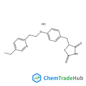 5-{4-[2-(5-Ethyl-2-pyridinyl)ethoxy]benzyl}-1,3-thiazolidine-2,4-dione hydrochloride (1:1)