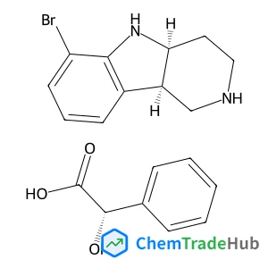 (2S)-Hydroxy(phenyl)acetic acid - (4aS,9bR)-6-bromo-2,3,4,4a,5,9b-hexahydro-1H-pyrido[4,3-b]indole (1:1)