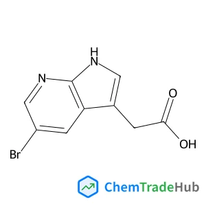 2-(5-Bromo-1H-pyrrolo[2,3-B]pyridin-3-YL)acetic acid structure