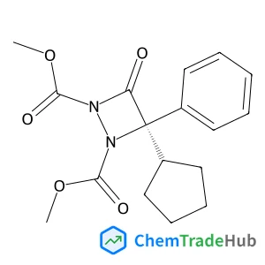 Dimethyl (3R)-3-cyclopentyl-4-oxo-3-phenyl-1,2-diazetidine-1,2-dicarboxylate