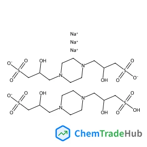 3,3'-(Piperazine-1,4-diyl)bis(2-hydroxypropane-1-sulfonic acid) Sodium Salt structure