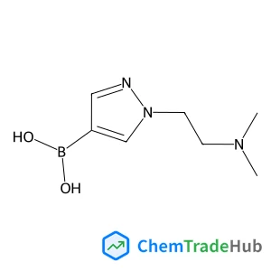 (1-(2-(Dimethylamino)ethyl)-1H-pyrazol-4-yl)boronic acid structure