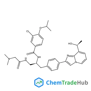 3-Chloro-N-[(2S)-1-[(N,N-dimethylglycyl)amino]-3-(4-{8-[(1S)-1-hydroxyethyl]imidazo[1,2-a]pyridin-2-yl}phenyl)-2-propanyl]-4-isopropoxybenzamide
