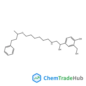 2-(Hydroxymethyl)-4-[1-hydroxy-2-({6-[(4-phenyl-2-butanyl)oxy]hexyl}amino)ethyl]phenol