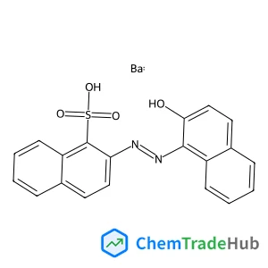 1-Naphthalenesulfonic acid, 2-[(2-hydroxy-1-naphthalenyl)azo]-, bariumsalt (2:1) structure