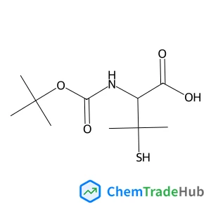 N-{[(2-Methyl-2-propanyl)oxy]carbonyl}-3-sulfanyl-L-valine