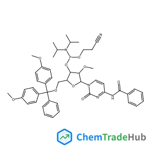 N-Benzoyl-5'-O-[bis(4-methoxyphenyl)(phenyl)methyl]-3'-O-[(2-cyanoethoxy)(diisopropylamino)phosphino]-2'-O-methylcytidine