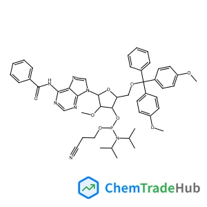 N-Benzoyl-5'-O-[bis(4-methoxyphenyl)(phenyl)methyl]-3'-O-[(2-cyanoethoxy)(diisopropylamino)phosphino]-2'-O-methyladenosine