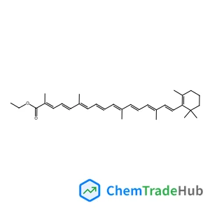 Ethyl (2E,4E,6E,8E,10E,12E,14E,16E)-2,6,11,15-tetramethyl-17-(2,6,6-trimethyl-1-cyclohexen-1-yl)-2,4,6,8,10,12,14,16-heptadecaoctaenoate