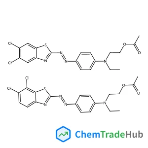 2-[{4-[(5,6-Dichloro-1,3-benzothiazol-2-yl)diazenyl]phenyl}(ethyl)amino]ethyl acetate - 2-[{4-[(6,7-dichloro-1,3-benzothiazol-2-yl)diazenyl]phenyl}(ethyl)amino]ethyl acetate (1:1)
