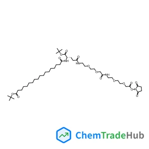tert-butyl 18-[[(1S)-1-tert-butoxycarbonyl-4-[2-[2-[2-[2-[2-[2-(2,5-dioxopyrrolidin-1-yl)oxy-2-oxo-ethoxy]ethoxy]ethylamino]-2-oxo-ethoxy]ethoxy]ethylamino]-4-oxo-butyl]amino]-18-oxo-octadecanoate