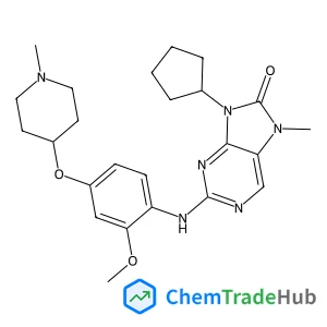 9-Cyclopentyl-2-({2-methoxy-4-[(1-methyl-4-piperidinyl)oxy]phenyl}amino)-7-methyl-7,9-dihydro-8H-purin-8-one
