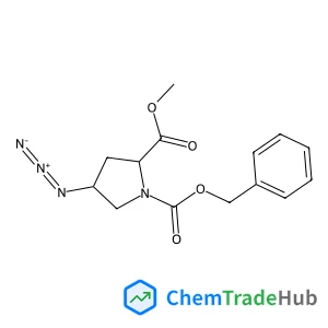 Methyl (2S,4S)-1-Cbz-4-azidopyrrolidine-2-carboxylate structure