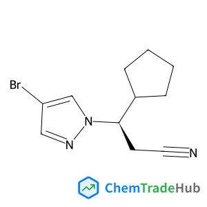 (3R)-3-(4-Bromo-1H-pyrazol-1-yl)-3-cyclopentylpropanenitrile