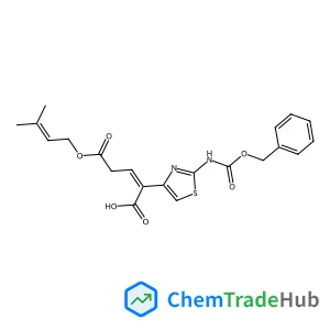 2-Pentenedioic acid, 2-[2-[[(phenylmethoxy)carbonyl]amino]-4-thiazolyl]-, 5-(3-methyl-2-buten-1-yl) ester