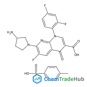 7-(3-Amino-1-pyrrolidinyl)-1-(2,4-difluorophenyl)-6-fluoro-4-oxo-1,4-dihydro-1,8-naphthyridine-3-carboxylic acid 4-methylbenzenesulfonate (1:1)