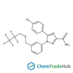 5-(4-Chlorophenyl)-1-{3-[(2,2,3,3,3-pentafluoropropoxy)methyl]phenyl}-1H-1,2,4-triazole-3-carboxamide