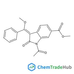 Methyl (3E)-1-acetyl-3-[methoxy(phenyl)methylene]-2-oxo-6-indolinecarboxylate