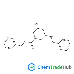 Benzyl 3-(benzylamino)-1-piperidinecarboxylate hydrochloride (1:1)