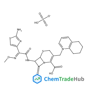 (6R,7R)-7-{[(2Z)-2-(2-Amino-1,3-thiazol-4-yl)-2-(methoxyimino)acetyl]amino}-8-oxo-3-(5,6,7,8-tetrahydro-1-quinoliniumylmethyl)-5-thia-1-azabicyclo[4.2.0]oct-2-ene-2-carboxylate sulfate (1:1)