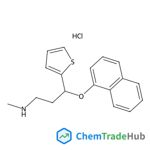 N-Methyl-3-(1-naphthyloxy)-3-(2-thienyl)-1-propanamine hydrochloride (1:1) structure N-Methyl-3-(1-naphthyloxy)-3-(2-thienyl)-1-propanamine hydrochloride (1:1) structure