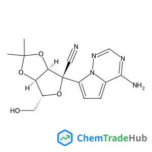 (3aR,4R,6R,6aR)-4-(4-Aminopyrrolo[2,1-f][1,2,4]triazin-7-yl)-6-(hydroxymethyl)-2,2-dimethyltetrahydrofuro[3,4-d][1,3]dioxole-4-carbonitrile (non-preferred name)