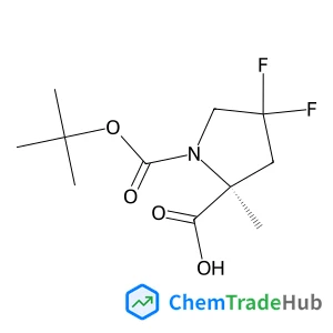 4,4-Difluoro-2-methyl-1-{[(2-methyl-2-propanyl)oxy]carbonyl}-L-proline structure