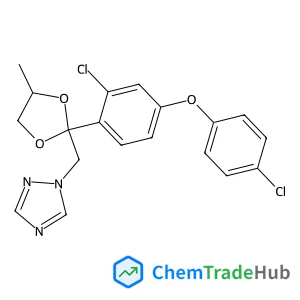 1-({2-[2-Chloro-4-(4-chlorophenoxy)phenyl]-4-methyl-1,3-dioxolan-2-yl}methyl)-1H-1,2,4-triazole