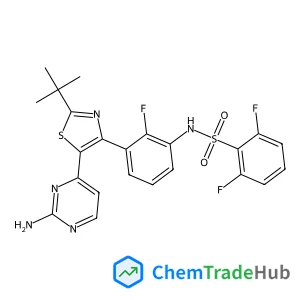 N-{3-[5-(2-Amino-4-pyrimidinyl)-2-(2-methyl-2-propanyl)-1,3-thiazol-4-yl]-2-fluorophenyl}-2,6-difluorobenzenesulfonamide