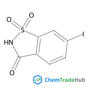 6-Iodo-1,2-benzothiazol-3(2H)-one 1,1-dioxide structure