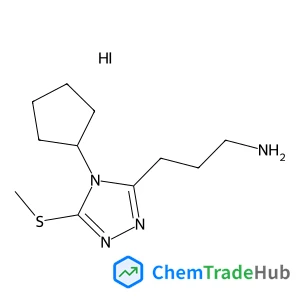 3-[4-Cyclopentyl-5-(methylsulfanyl)-4H-1,2,4-triazol-3-yl]-1-propanamine hydroiodide (1:1)